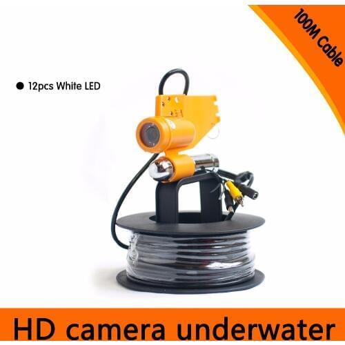1 set) 100 meters Cable Underwater Fishing Camera Only Night version and LED Function Trail Camera Fish finder Infrared lamp