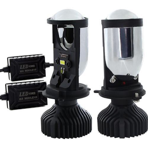 2pcs H4 9003 HB2 LED Mini Bi-LED Projector Headlight Lens 110W 6500K Car Headlamp Retrofit Car Styling High Low Lights 12v 24v