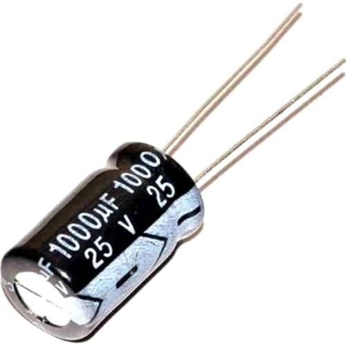 25V1000UF volume 10x17mm aluminum electrolytic capacitor 25V1000UF 20pcs