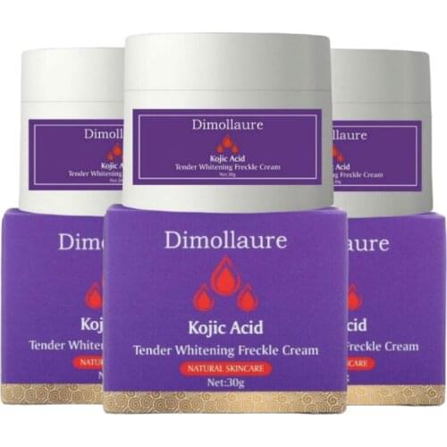 3pcs Dimollaure Kojic Acid Tender whitening Freckle cream Wrinkle removal melasma Acne scar pigment melanin sun spot face care