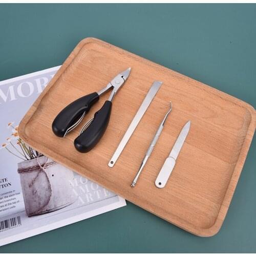 4pc Nail Clipper Set Stainless Steel Toenail Clippers Thick Ingrown Toe Nail Heavy Duty Precision Nail Scissor Cut Toenails Tool