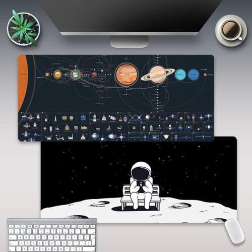 80cm*30cm Thicken Large Mouse Pad Astronaut Space Planet Mousepad XXL Keyboard Mat Laptop Computer Gamer Desk Non-Slip Cushion