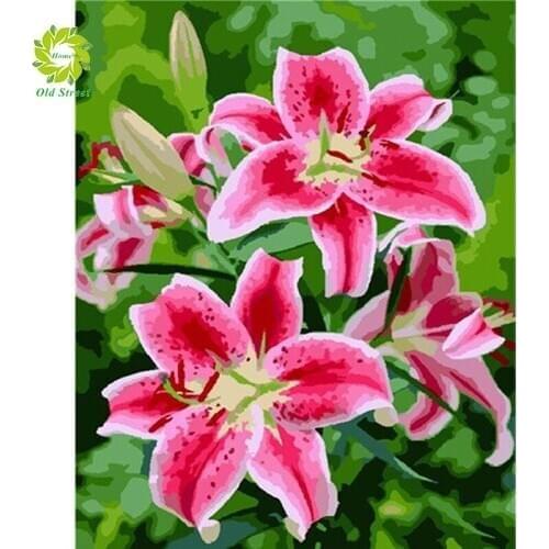 Diamond Mosaic Flowers 5D Diy Diamond Painting Full Drill Round Diamond Embroidery Colored Flowers Cross Stitch Home Decor Art