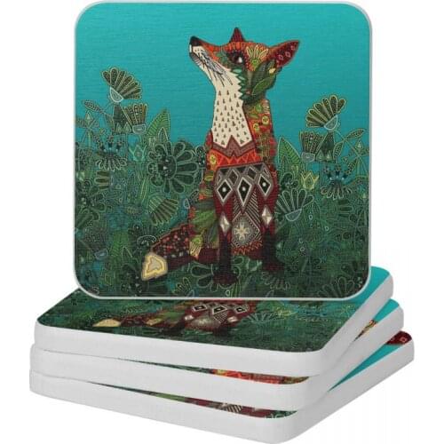 Floral Fox Natural Diatomite Square Round Coaster Anti-Scald Cup Bonsai Mat Soap Toothbrush Pad Wholesale 10x10cm