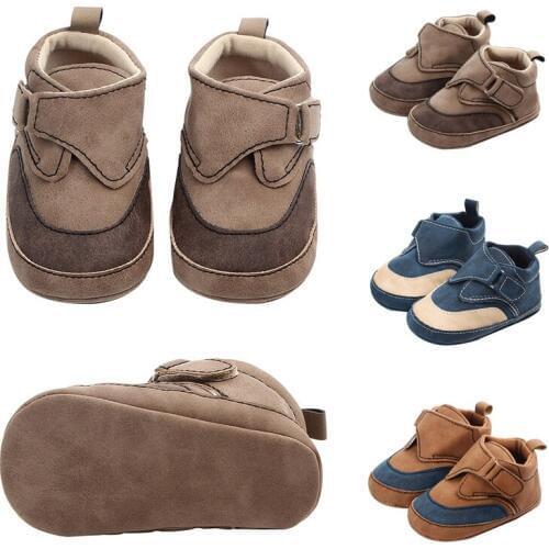 Newborn moccasins infant anti-slip PU Leather first walker sneaker soft soled Newborn Baby sport shoes for 0-12M