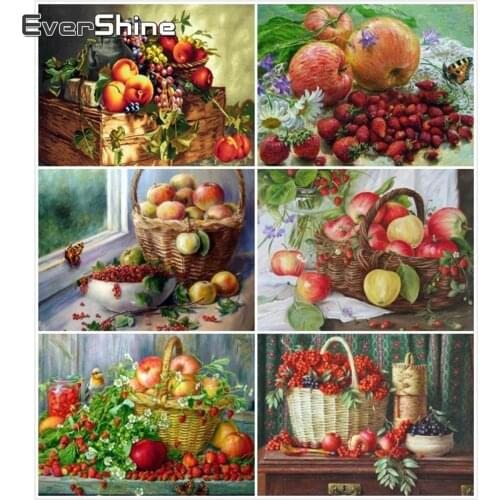 EverShine 5D DIY Diamond Painting Full Square Rhinestones Flowers Diamond Mosaic Kit Diamond Embroidery Flower Wall Decoration