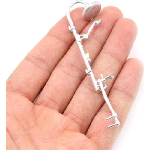 Hot sale 8.5cm Dollhouse Bathroom Miniature Bathroom Bath Shower Faucet