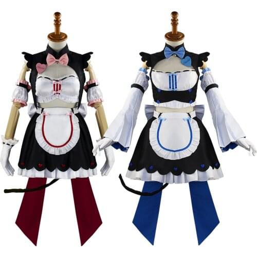 Game NEKOPARA Vanilla Racing Queen Ver. Cosplay Costume Seperate Maid Dress Chocolate and Vanilla Cute Girl Uniform