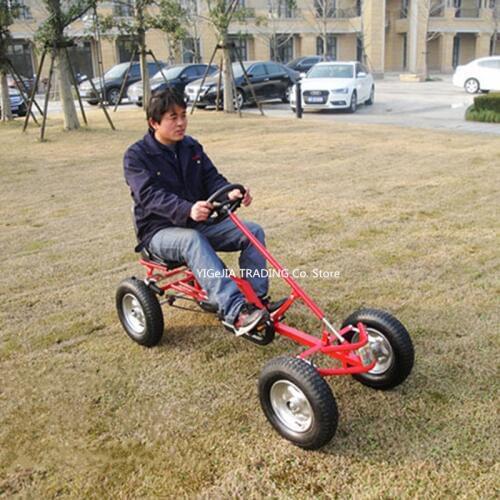 Pedal Go Kart For Teens above 10ages, Adult Go-kart with Hand Brake, 16inch Inflatable Wheel , can load 100KG