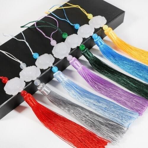 2pcs Polyester Silk Tassel DIY Key Cell Phone Bag Decoration Tassels Fringe Trim Sewing Curtain Garment Accessories