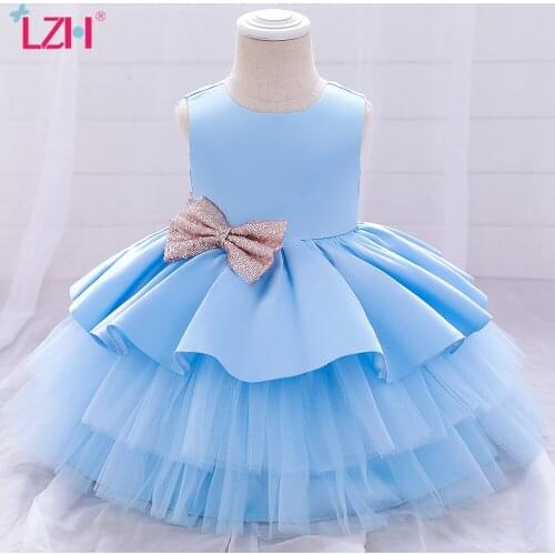 LZH 2020 Winter Autumn Fashion Sleeveless Big Butterfly Childrens Dress Net Yarn Princess Dress For Girls Party Dress For Kids
