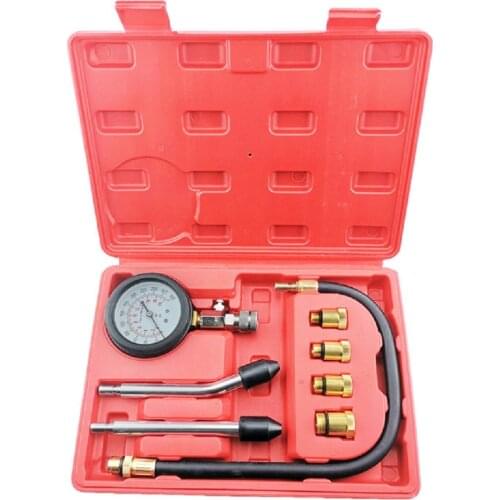 Gasoline Engine Compression Tester Auto Petrol Gas Engine Cylinder Automobile Pressure Gauge Tester Automotive Test Kit 0-300psi