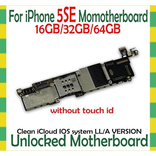 Motherboard For iPhone SE No Touch ID Unlocked Mainboard Full Chips Main Logic Mother Boards Unlock No Lock