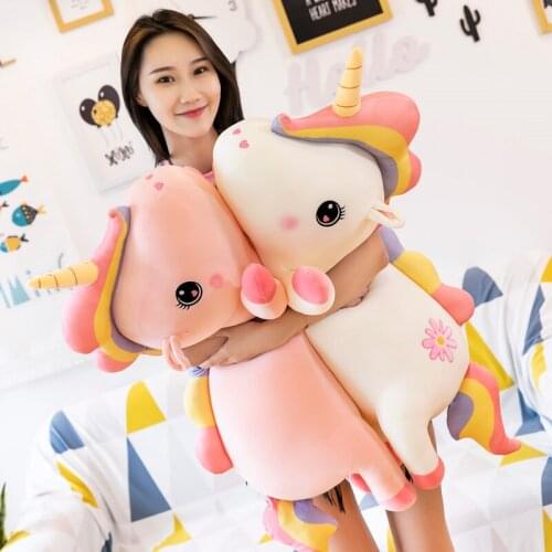 Cute Unicorn Stuffed Animal Unicorn Gifts for Girls Children Kawaii Unicorns Plush Pillow Huggable Birthday Decorations Gift Toy