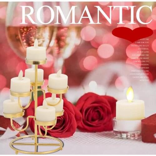 Pack of 6 Red Or White LED Tea Light Candles Household vela led Battery-Powered Flameless Candles Church Dancing Moving