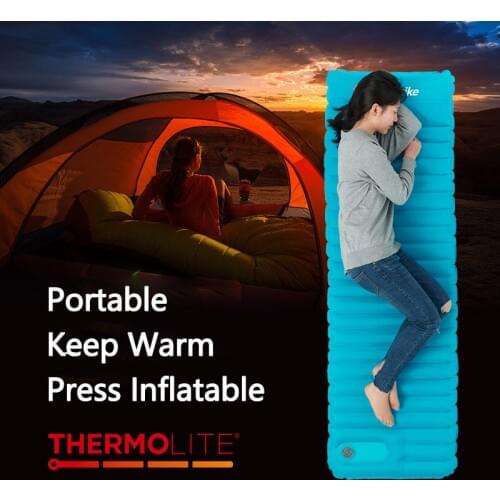 Naturhike Ultralight Moistureproof Mutual Inflatable Nylon Sleeping Mattress Mat With Pillow tor Outdoor Camping Tent