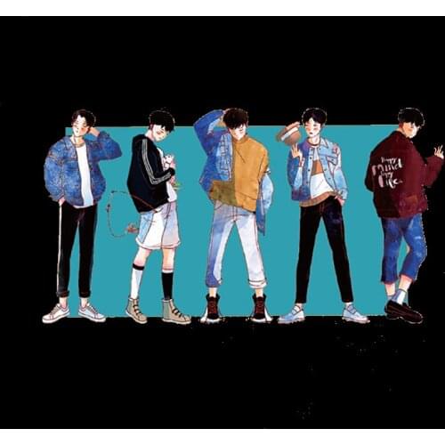 Dancing boy Iron On Patches For Clothes Tshirt Sticker Heat Transfer Stickers On Clothing Applique motion Boy Coats DIY Decor