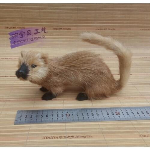New simulation weasel toy polyethylene&furs khaki weasel model doll gift about 20x8x11cm 1089