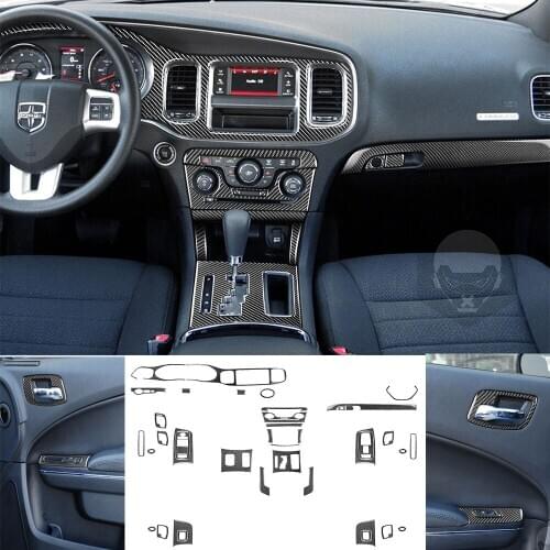 Window Lift Switch Air Vent Center Console Dashboard Panel Trim Interior Decoration Accessories for Dodge Challenger 2008-2014