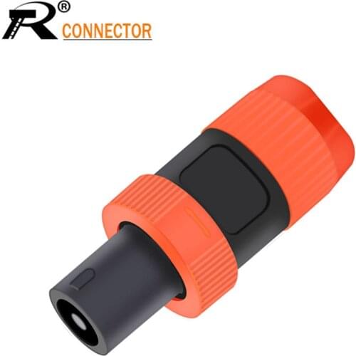 R Connector 1pc Speakon 4Pin Plug Speaker Cable Connectors 4 Pole Powercon Plug Male Audio Connector orange