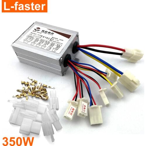 350W Controller For Brushed Motor Yiyun 350W Control Unit With Paired Plugs For Electric Bike Brush DC Motor