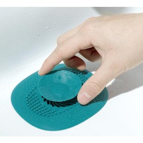 Sink Strainer Silicone Drain Bathroom Washbasin Drain Hair Catcher Bath Stopper Sink Strainer Filter Kitchen Bathroom Accessory