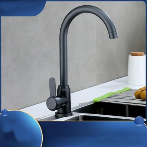 Kitchen Stainless Steel Grilled Black Lacquer Sink Faucet Hot And Cold Mixer Faucet Sink Faucet Vegetable Sink Kitchen Water