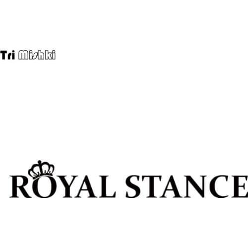Tri Mishki HZX037# 9.5*60cm car sticker Crown pattern and words royal stance auto Vinyl Decals Accessories Sticker