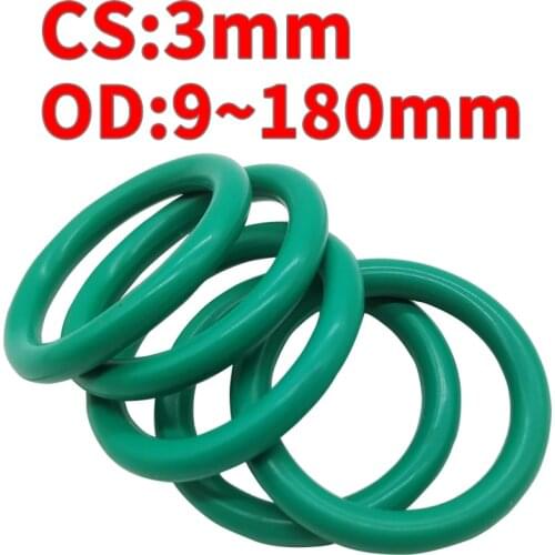 5PCS Fluororubber O-Ring FKM Sealing CS 3mm OD9-180mm O-Ring Seal Gasket Ringcorrosion Resistant Sealing
