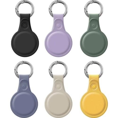 Protective Cover For Apple AirTags Case Silicone Protective Sleeve Bumper Case Compatible with Aircovered AirTag Tracker Buckle