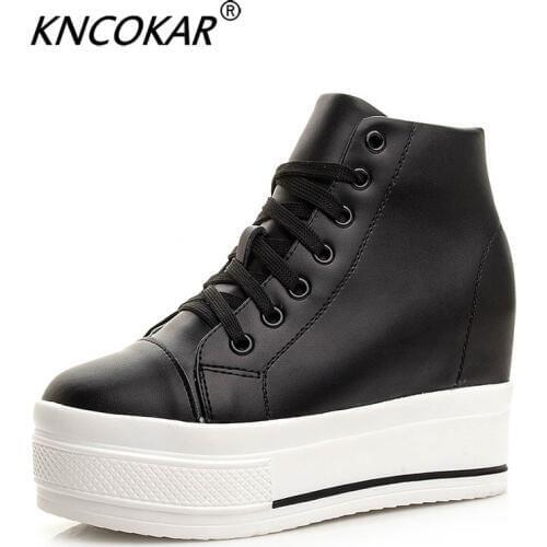 Winter high-top womens shoes leather increased casual shoes plus velvet womens shoes with round head thick-soled boots z0083