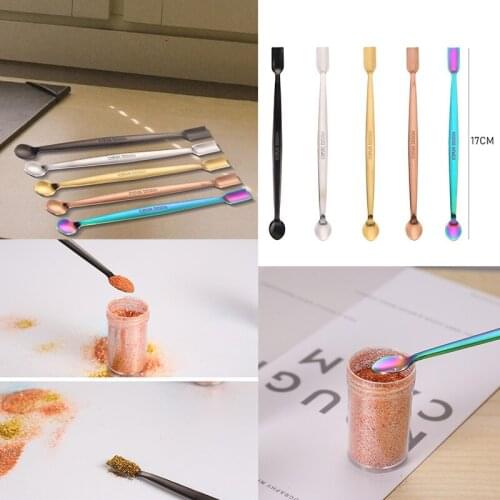 1/3/5Pcs 17cm Stainless Steel Craft Spoon For Handmake Work with Glitter Embossing Powders Sequins Small Embellishment DIY Craft