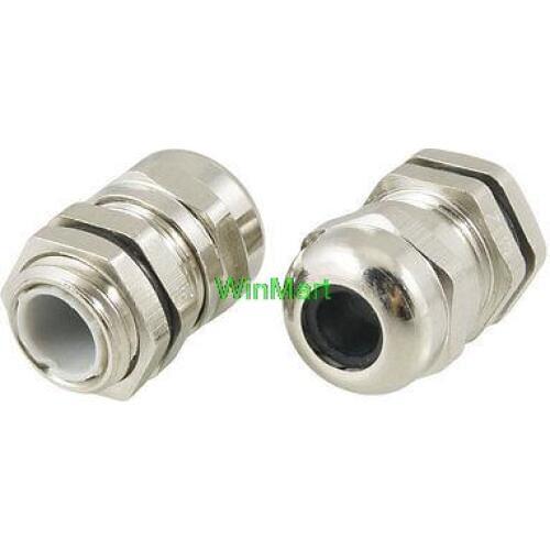2 Pcs M12 3.0-6.5mm Stainless Steel Waterproof Joint Cable Gland