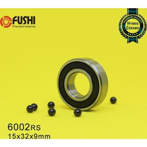 6002 Hybrid Ceramic Bearing 15x32x9 mm ABEC-1 ( 1 PC ) Bicycle Bottom Brackets & Spares 6002RS Si3N4 Ball Bearings