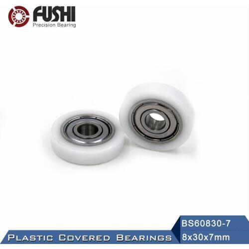 608 ZZ Ball Bearing Covered With POM Plastic 8*30*7 mm ( 2 PCS ) Plastic Pulley Bearings 608 Z 2Z