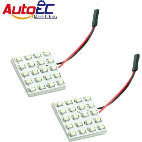 AutoEC 10x car LED Festoon dome 1210 3528 20 SMD led panel roof reading light t10 ba9s festoon adapter White red blue #LL32
