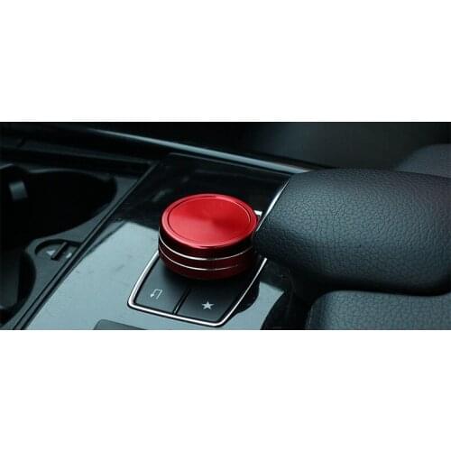 Angelguoguo car multimedia knob decoration/multimedia control knob cover Fit for Mercedes Benz A B E GLC GLA GLK GLE ML GL Class