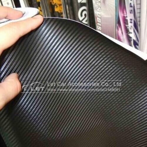152x10/20/30/50cm 3D Carbon Fiber Vinyl Car Wrap Sheet Roll Car stickers and Decals