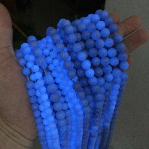 Man made Luminous stone beads DIY spacer loose beads for jewelry making strand 15" wholesale