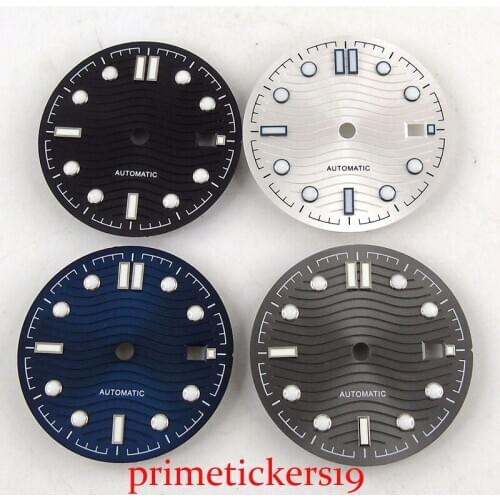 4 models 31mm sterile nologo watch dial watch face with date window fit for automatic mens watch