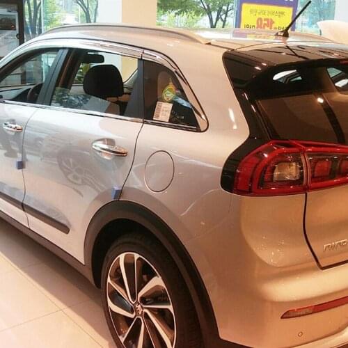 Side Window Deflector For Kia Niro Chrome /Acrylic Sun Rain Deflector Weather Shield Car Accessories 2016-2021