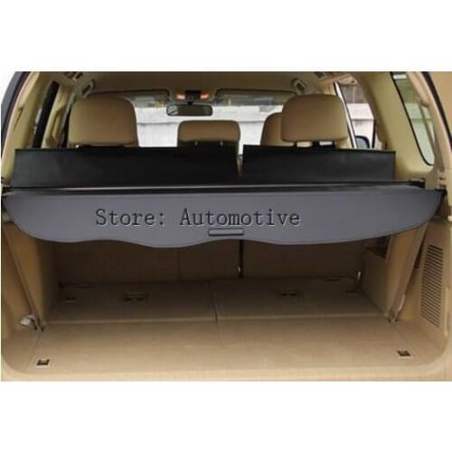 For Toyota Land Cruiser Prado FJ150 2010-2017 Rear Cargo privacy Cover Trunk Screen Security Shield shade (Black, beige)