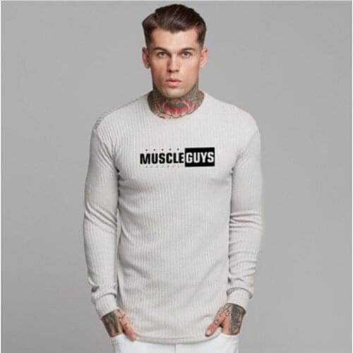 Men fashion T Shirt 2020 New Spring Summer Slim Shirts Male Tops Leisure Bodybuilding Long Sleeve Personality Tees Clothing