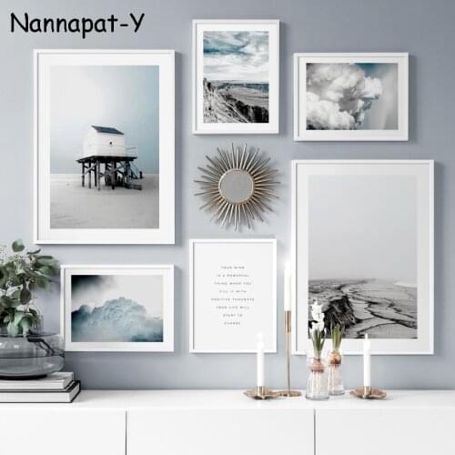 Gobi Desert Beach Clouds Wall Art Print Canvas Painting Nordic Posters Nature Landscape Wall Picture Living Room Home Decoration