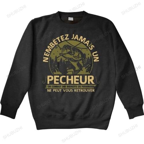 Fisherman hoody Novelty Quote French Text Fishing Best Gift Fish Lovers Retro Digital Print long sleeves