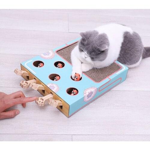 Corrugated Paper Wear-resistant Cat Scratch Board Dog Cat Climbing Mat Mouse Toy Funny Cat Interactive Self-Hi Cat Supplies Pet