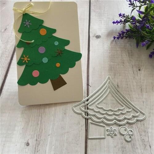 Christmas tree set metal cutting dies cut die mold decoration Scrapbook paper craft knife mould blade punch stencils dies