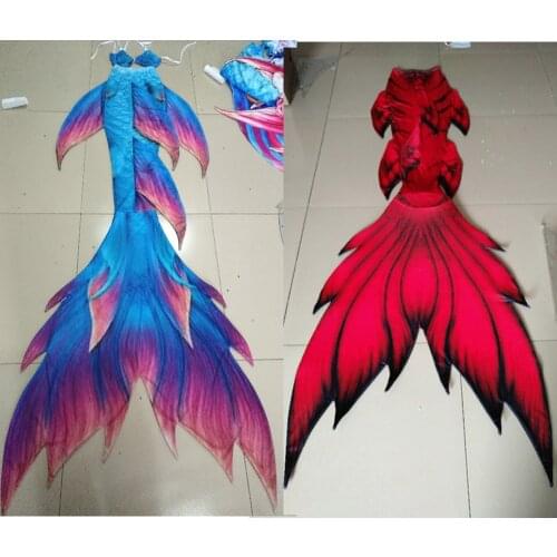 Customized Adult Kids Mermaid Tails For Swimming Costume Children Swimmable Mermaid tails with Monofin Girls Bathing Bikini Set