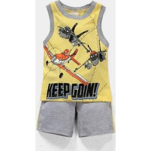 Summer Pajamas For Children Kids Pyjamas Boys Girls Sleepwear Baby Cotton Nightwer 2pcs Vest+Pant Clothing Sets Pijama Infantil