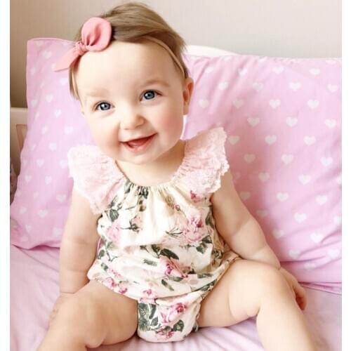 Ins Hot Summer Baby Boy&girl Striped Ruffles Rompers Floral Overalls Todder Clothings Cartoon Sweet Cute Clothes